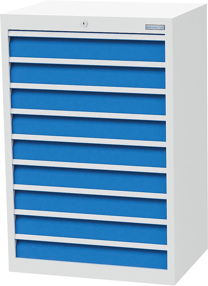 Bedrunka + Hirth Schubladenschrank T500 680 mm, 9 Sbl. VA