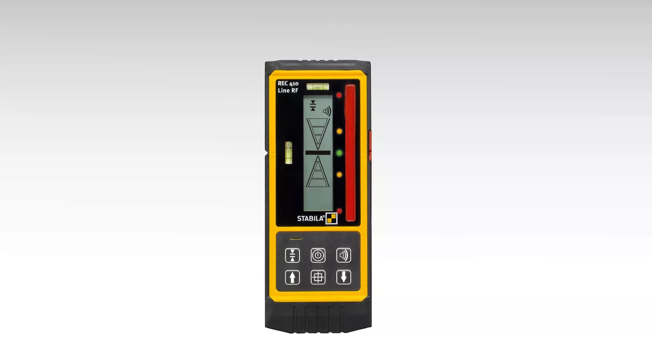 Stabila Empfänger REC 410 Line RF, Receiver für Linienlaser mit roten Laserstrahlen, automatische ausrichtung, kompatibel mit LA 80 L