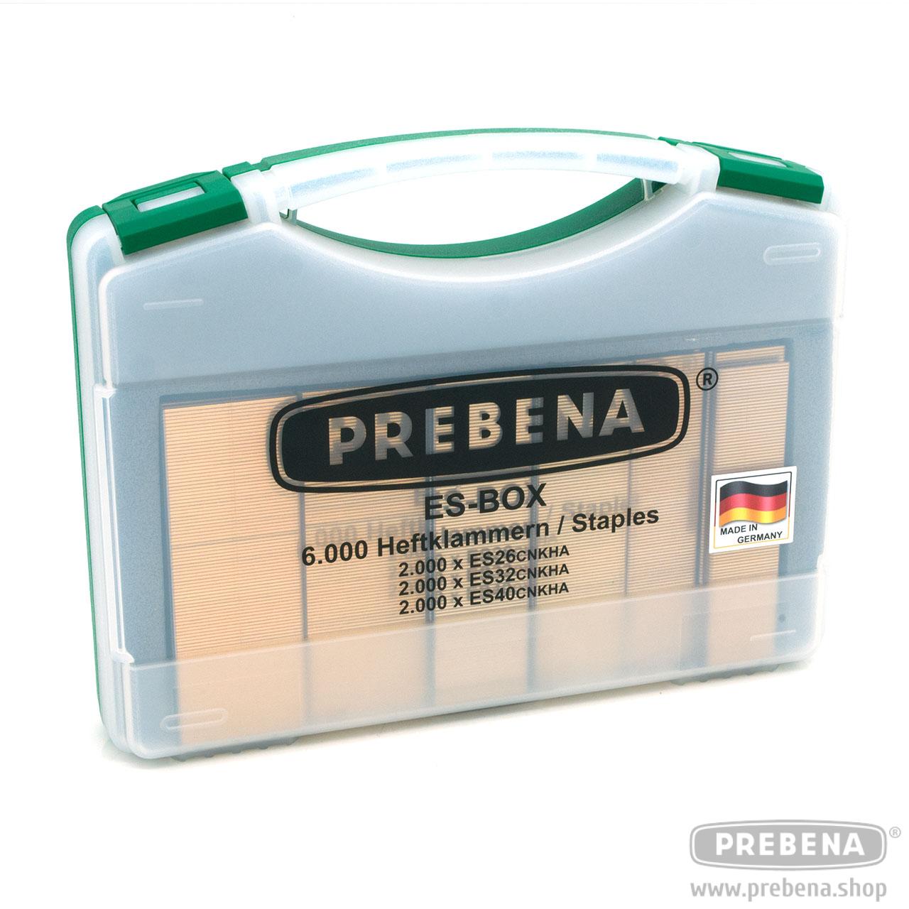 Prebena ES-BOX Heftklammern Type ES verzinkt geharzt 6000 Stück 26-40mm