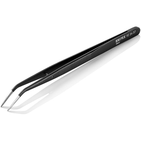Knipex Präzisionsfeinmechanikpinzette 92 34 37 gewinkelt 155 mm
