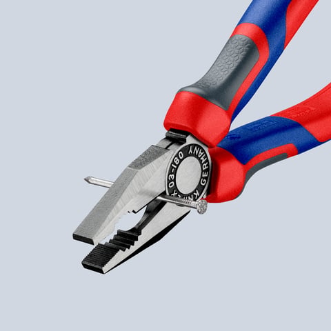 Knipex Kombizange 03 02 180 180mm schwarz atramentiert mit Comfort-Griffen