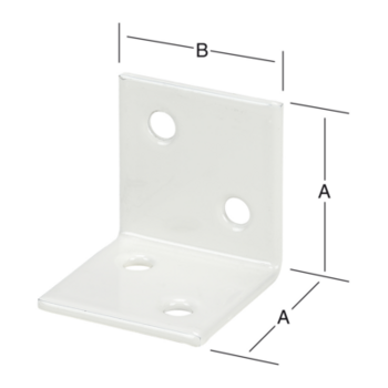 Vormann Breitwinkel 40x40mm Stahl weiß beidseitig versenkt