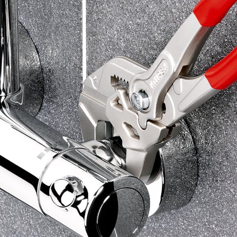 Knipex Zangenschlüssel 86 03 150 Zange und Schraubenschlüssel 150mm Kunststoff überzogen verchromt