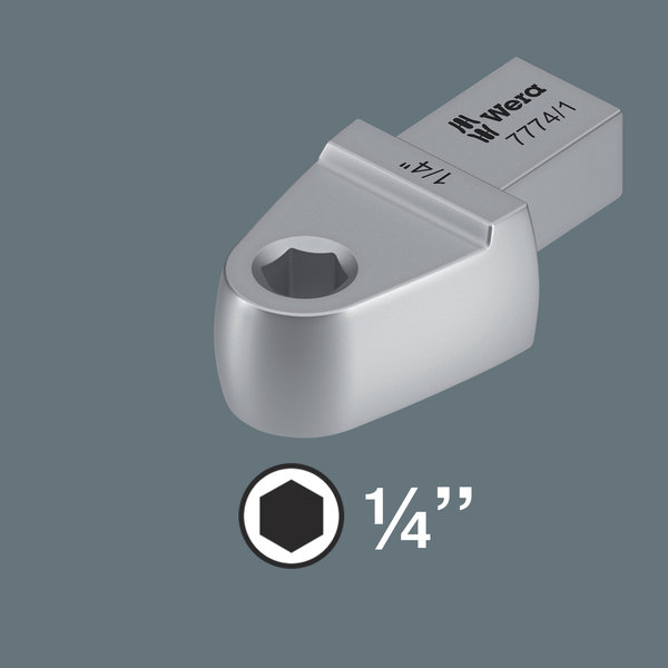 For bits with 1/4&quot; hexagon head drive