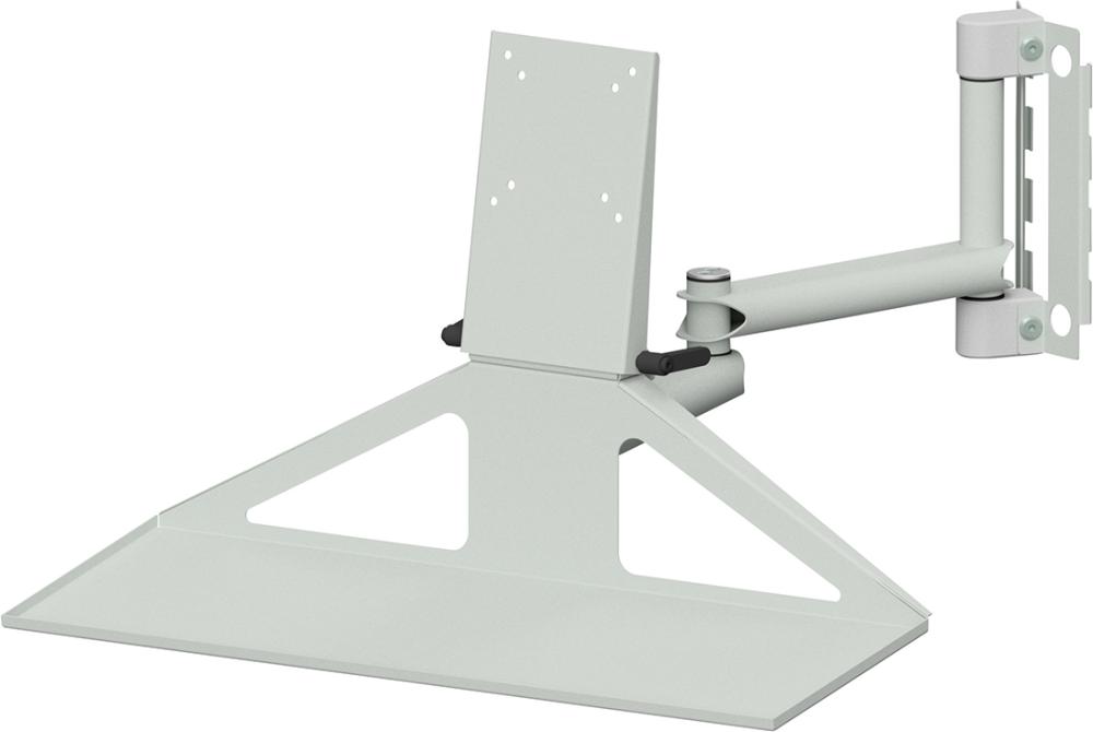 ANKE Gelenkarm Systemaufbau mit Monitorhalter RAL 7035 VESA-Aufnahme