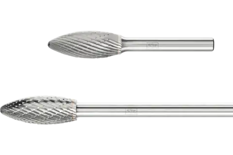 Pferd HM-Frässtift B 0820/6 Z3 PLUS Flammenform 8x20mm Schaft-Ø 6mm