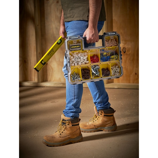 Stanley FatMax Profi-Organizer flach 1-97-517 mit Metallverschlüssen und 10 Fächern