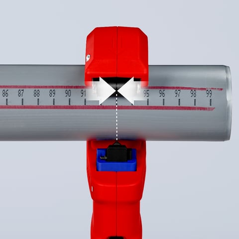 Knipex DP50 Rohrschneider für dünnwandige Kunststoff-Abflussrohre 90 23 01 BK