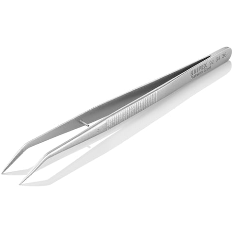 Knipex Präzisionsfeinmechanikpinzette 92 34 36 gewinkelt spitz 155mm Edelstahl