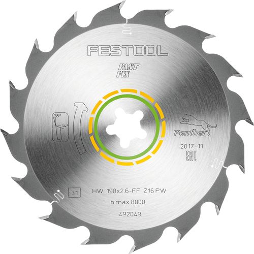 Kreissägeblatt HW 190x2,6 FF PW16 WOOD RIP CUT