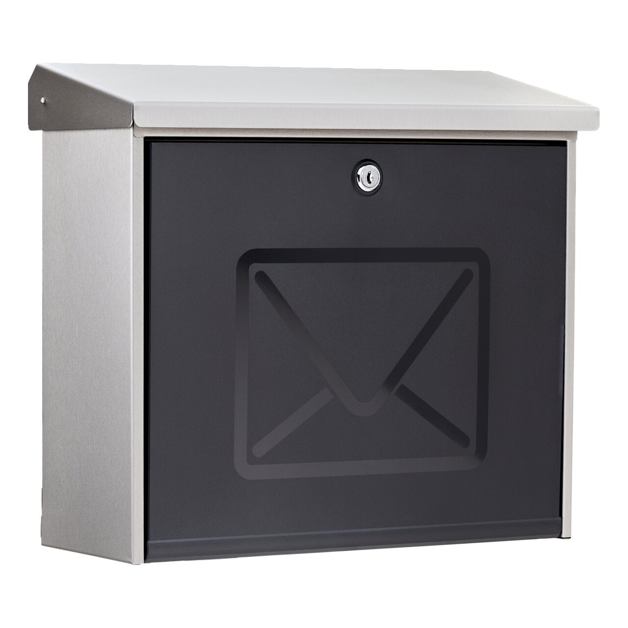 Burg Wächter Briefkasten Lucca 3713 Ni Letter Edelstahl DIN C4 mit Öffnungsstopp