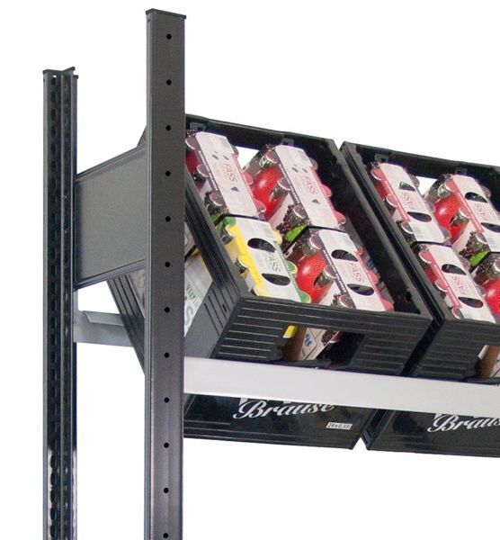 Schulte Getränkekistenregal 37006-S 1800x1000x300mm schwarz/silber 3 Ebenen