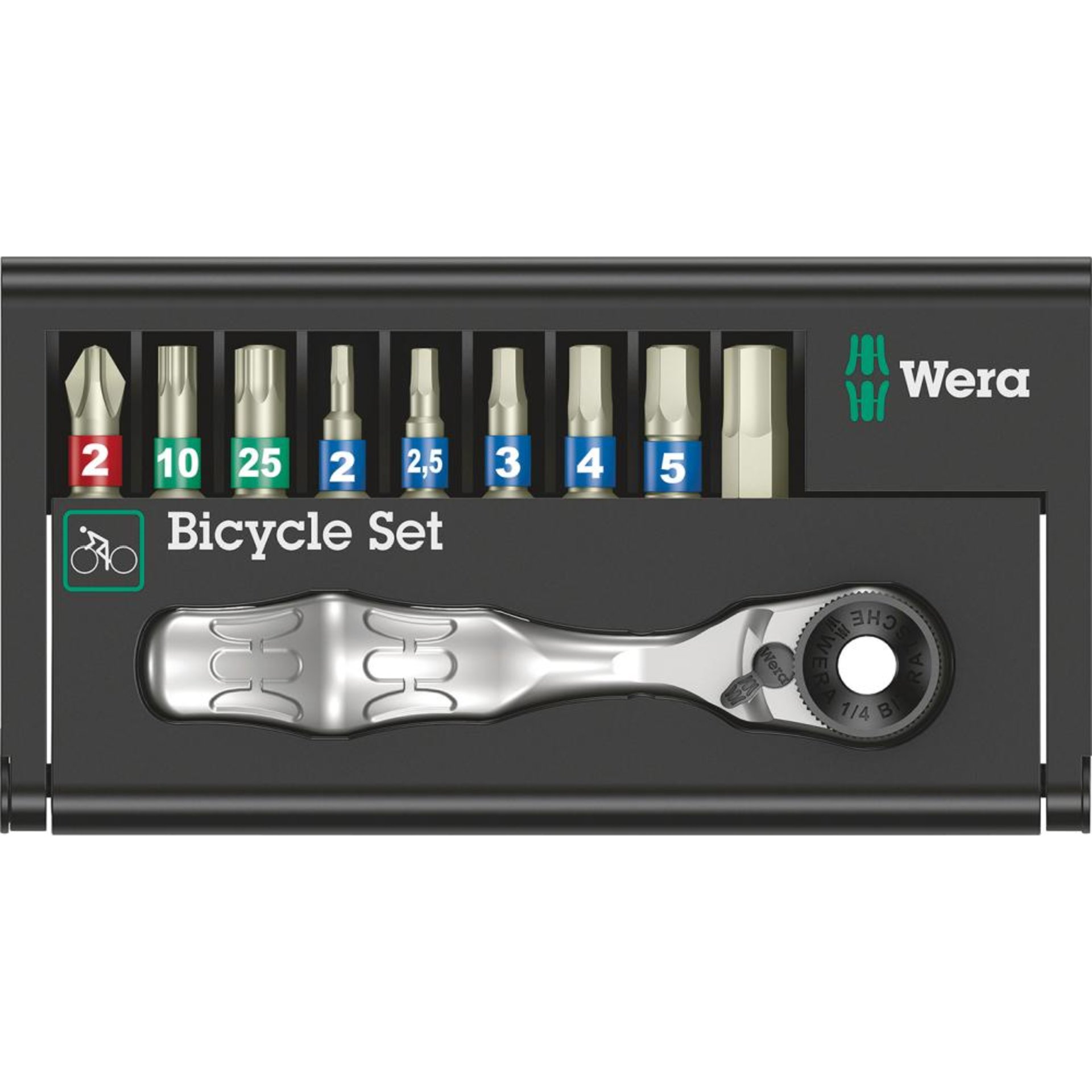 Wera Bicycle Set 9 Werkzeugset 10-teilig Zyklop Mini Edelstahl