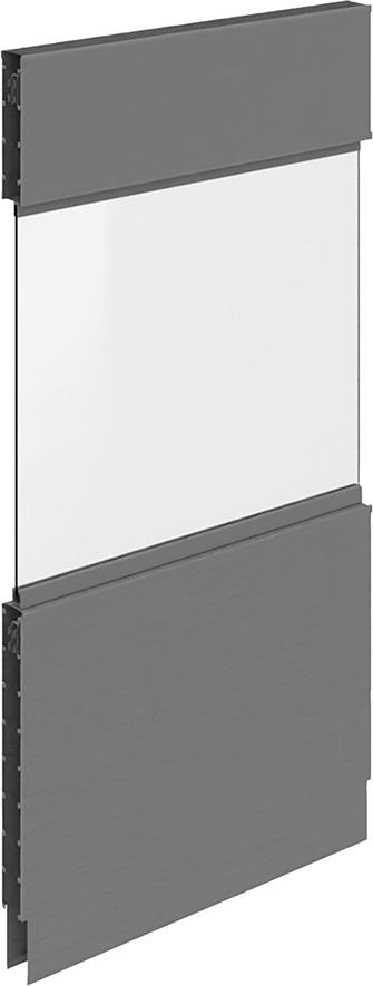 OTTO KIND Akustik-Wandelement B1250 x H 2500 mm RAL 7037 mit Fenster