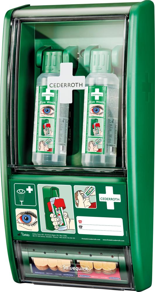 CEDERROTH Augenspülstation, inkl. 2 x 500ml Flaschen