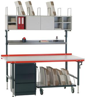 Rocholz Regalsystem f. Packtische1762x243x330mm