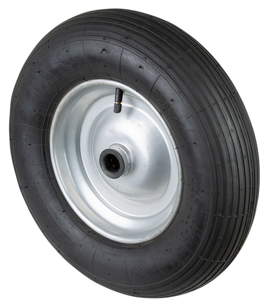 BS Rollen Luftrad C90.402 400mm Stahlfelge Rollenlager Gummi schwarz