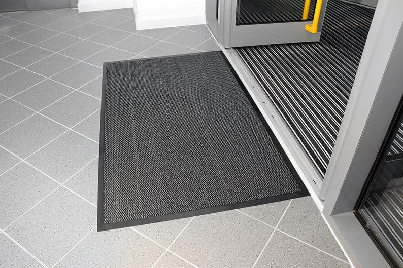 COBA Schmutzfangmatte Vyna-Plush, schwarz/grau