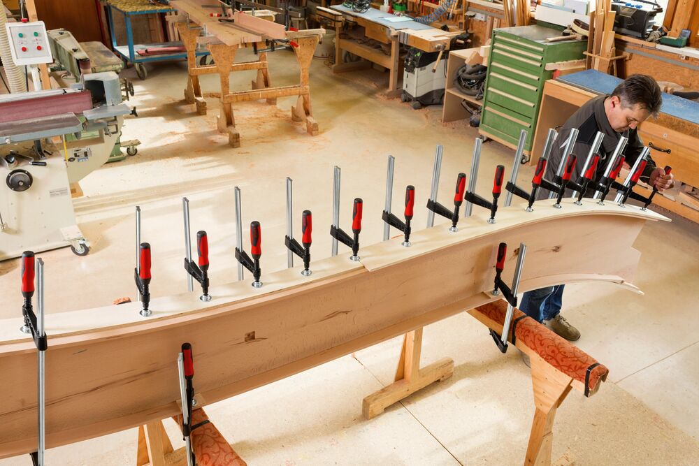 Bessey Temperguss-Schraubknecht TGK mit Holzgriff 1000mm Spannweite 120mm Ausladung