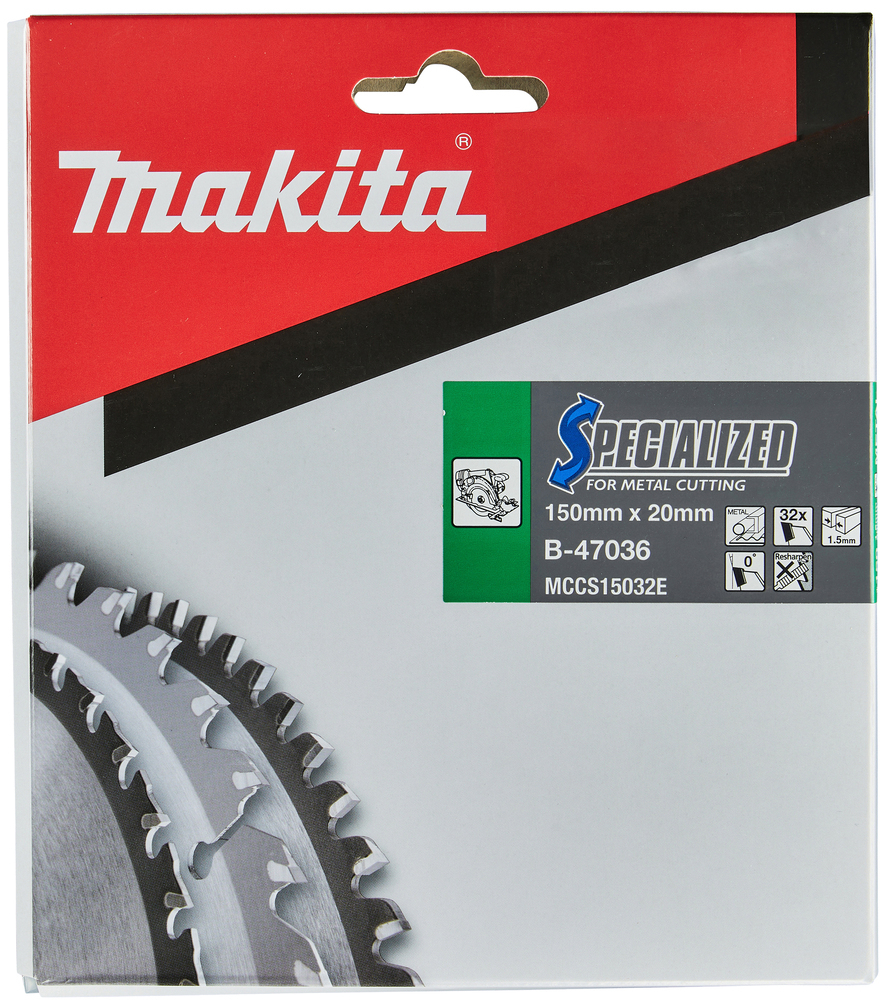 Makita Kreissägeblatt B-47036 Specialized Metal 150x20x32Z