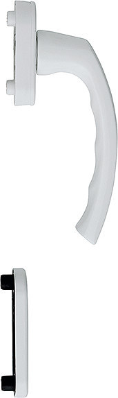 HOPPE® Fenstertürgriff-Halbgarnitur Luxembourg 099/U26/49PNS, innen, Aluminium