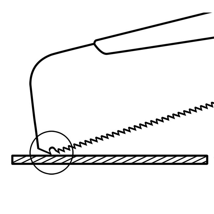 Dictum Z-Saw Dozuki Mini 150 Zugsäge Traditional Grip