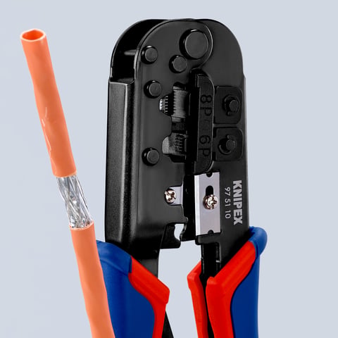 Knipex Crimpzange für Westernstecker 97 51 10 190 mm RJ11/12 RJ45