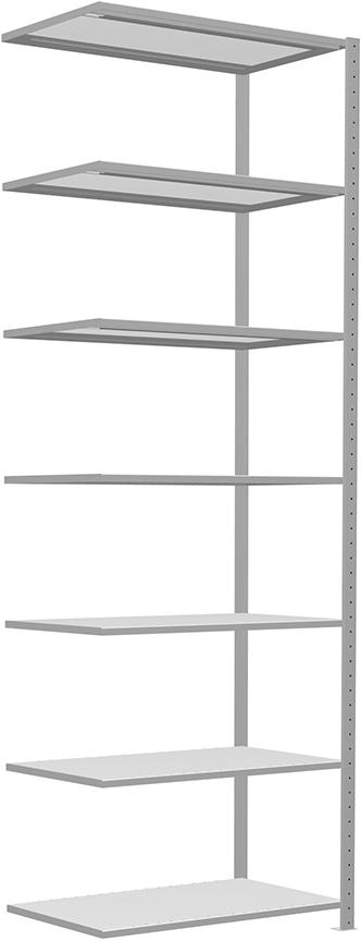 SCHULTE Lagertechnik Steckregal B1000xT600xH3000 mm Anbaufeld 7 Böden vzk Fachlast 250kg