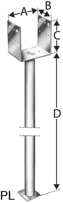 Simpson PL140/90G Stützenfüße