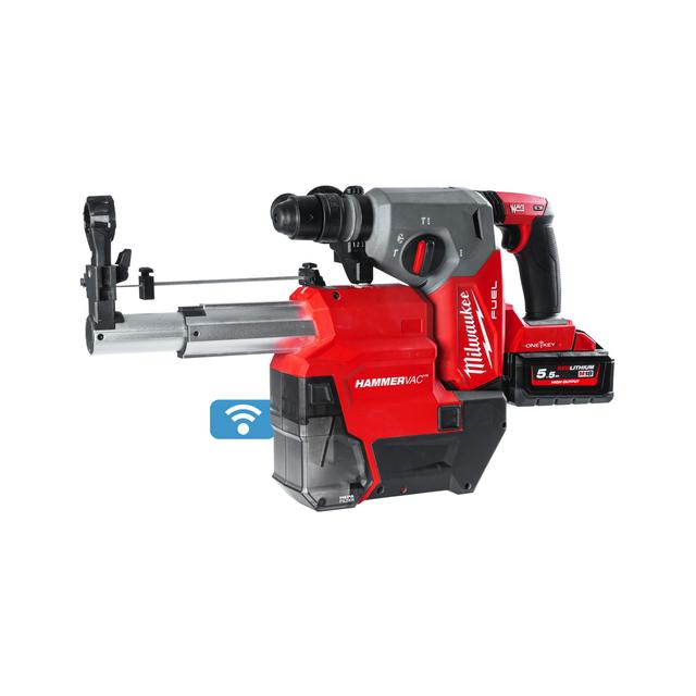 Milwaukee ONE KEY™ Akku-Kombihammer + Staubabsaugung M18ONEFHXDEL-552C