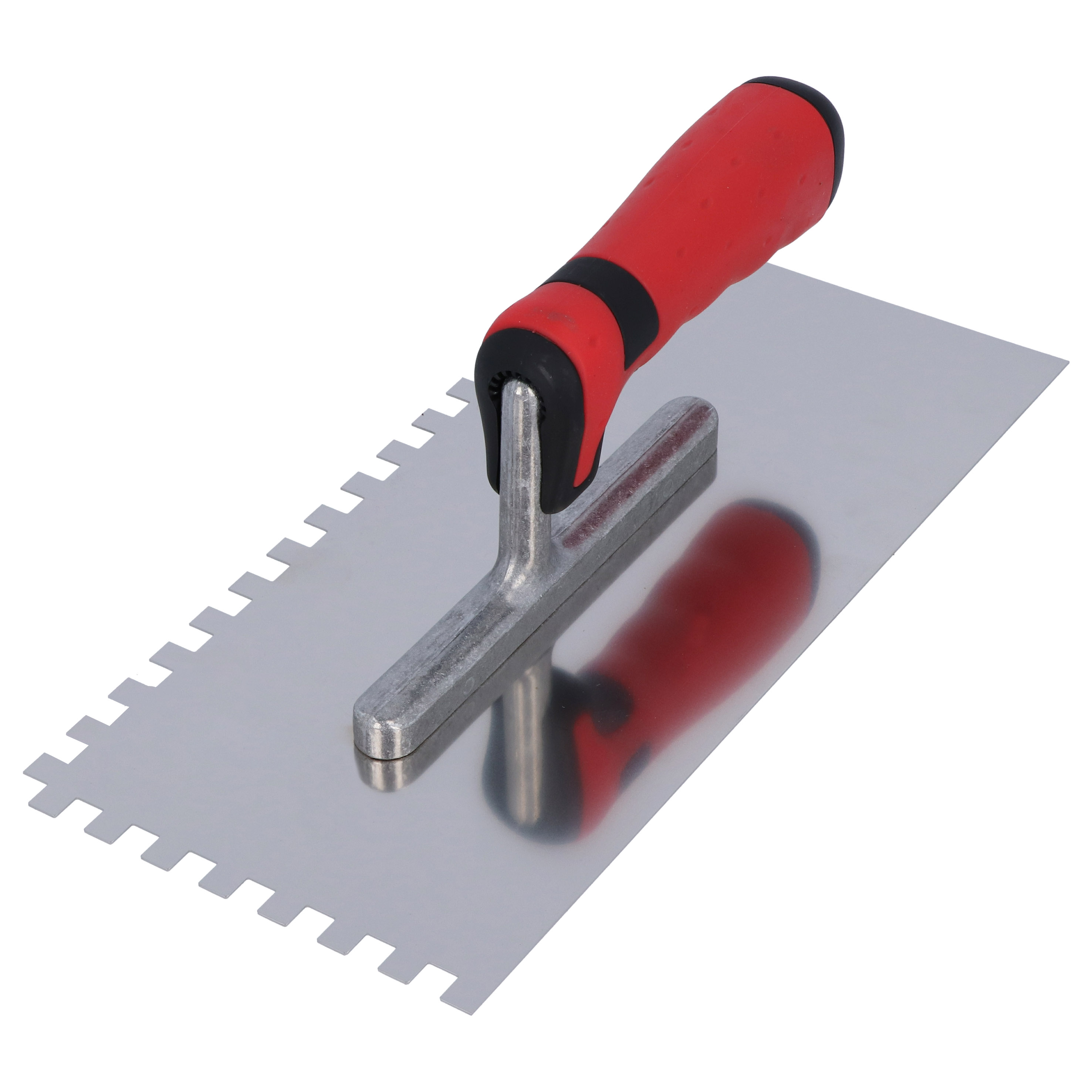 HELPMATE - gezahnte Glättekelle 8x8 mm - Profi Zahnspachtel hergestellt in Deutschland - 230 x 130 mm Zahnkelle zum Auftragen von Spachtelmasse und Fliesenkleber