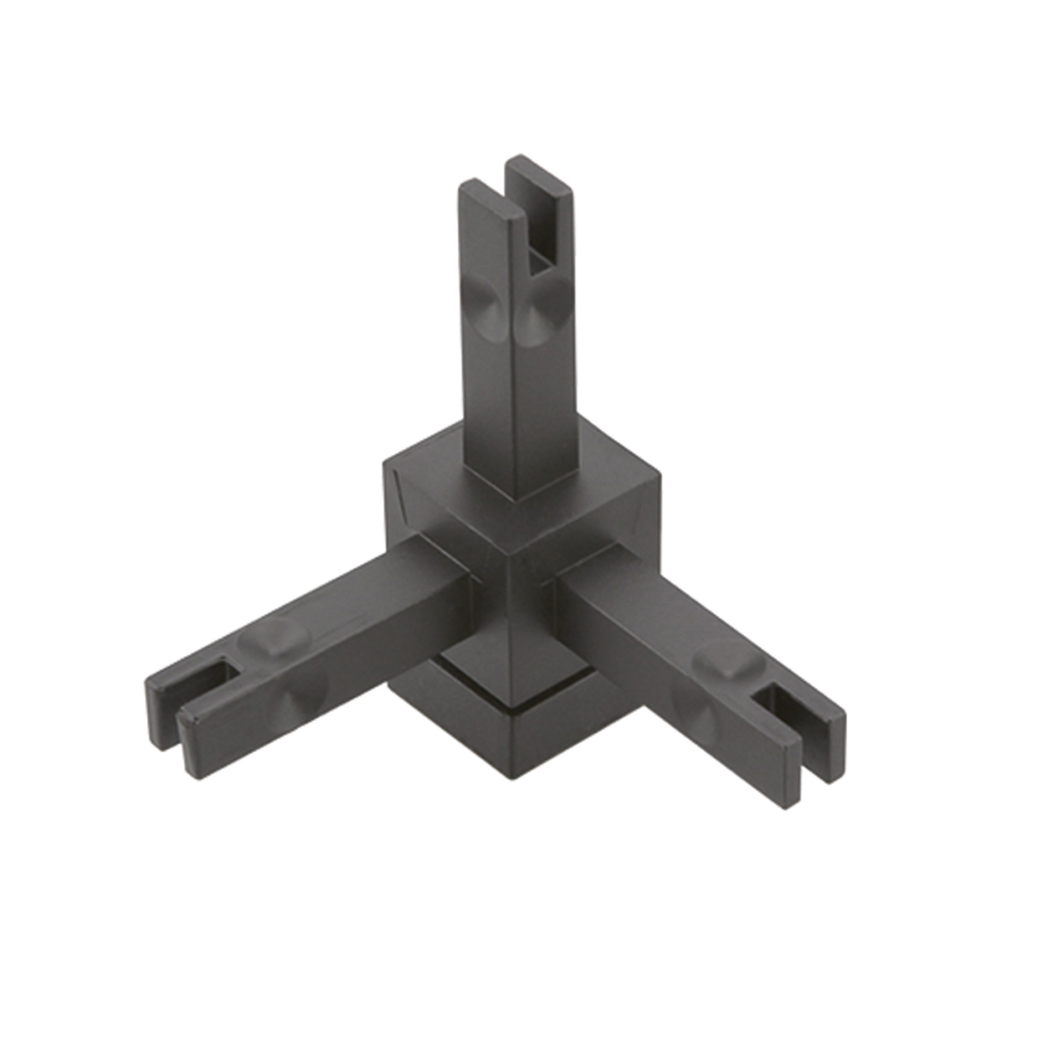 HETTICH Cadro Verbindungsknoten 3-fach 3D mit Höhenverstellung Edelstahl Optik