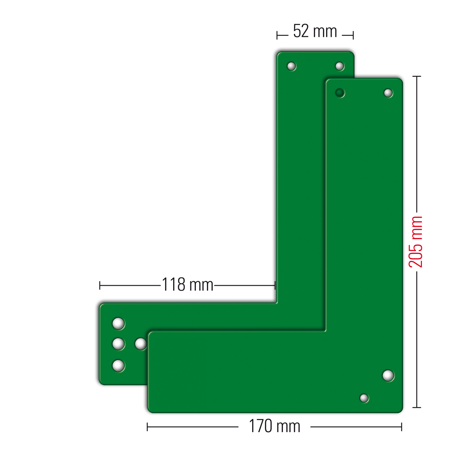 GfS Montageplatte für die Montage an Glasrahmen (20,5 cm)