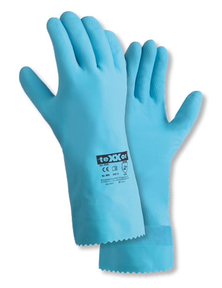 teXXor® Haushaltshandschuhe NATURLATEX 9, blau