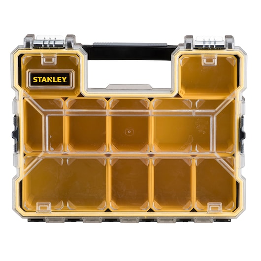 Stanley FATMAX Profi-Organizer 1-97-518 mit 10 Fächern, Metallverschlüssen und wasserdichtem Deckel