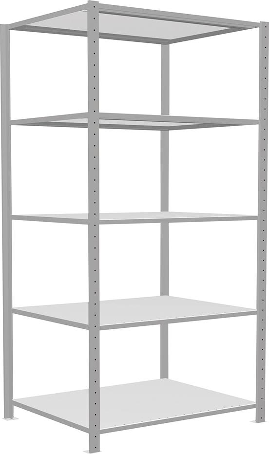 SCHULTE Lagertechnik Steckregal B1000xT800xH2000 mm Grundfeld 5 Böden vzk Fachlast 330kg