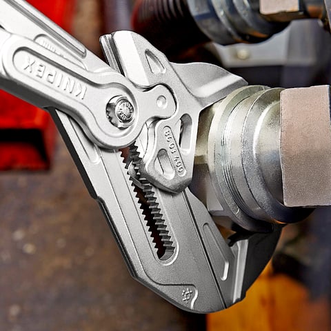 Knipex Zangenschlüssel XL 86 03 400 verchromt mit Kunststoff überzogen 400 mm