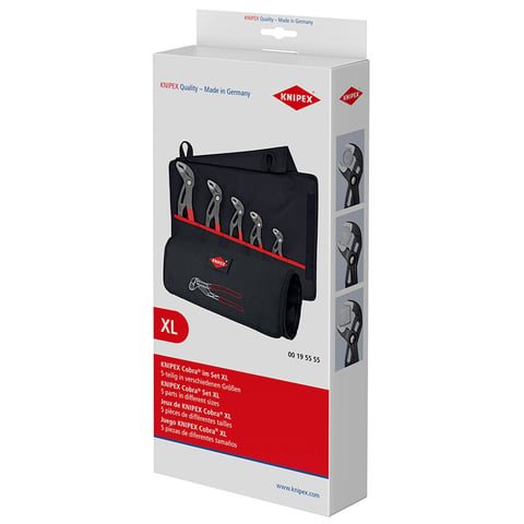 Knipex Cobra®-Set 5-teilig 00 19 55 S5 Wasserpumpenzangen-Set 125-300 mm Rolltasche