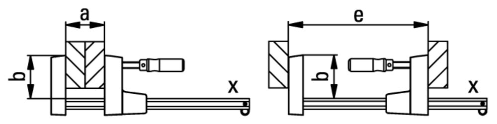 Bessey Korpuszwinge UniKlamp UK30 300/80mm 1.500 N