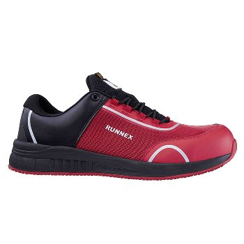 BIG RUNNEX® S1PS-ESD-Sicherheitshalbschuhe SportStar, Laufschuh, Sneaker, Rot, Mesh, Gummisohle