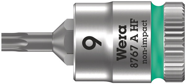8767 A HF TORX® Zyklop bit socket with holding function, 1/4&quot; drive, TX 9 x