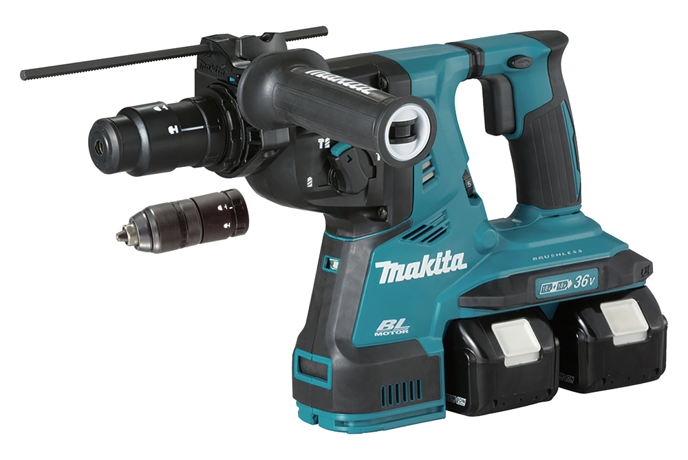 Makita Akku-Kombihammer DHR281ZJ 2x18V SDS-Plus bürstenloser Motor 2,9 Joule