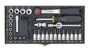 Proxxon Feinmechaniker-Satz mit 1/4"-Ratsche, 36-teilig, Stahlkasten