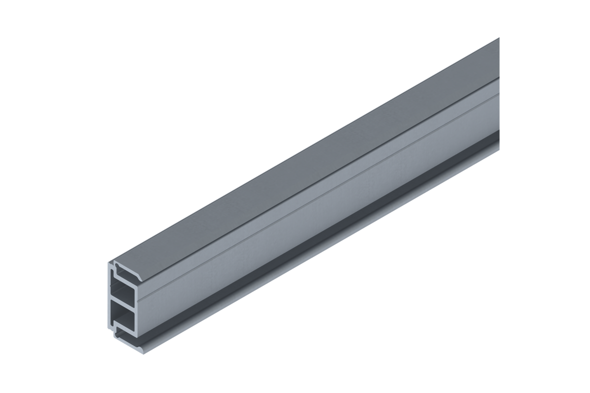 Woelm HELM Abstandsprofil 006370 15 mm ungebohrt Aluminium EV1 eloxiert