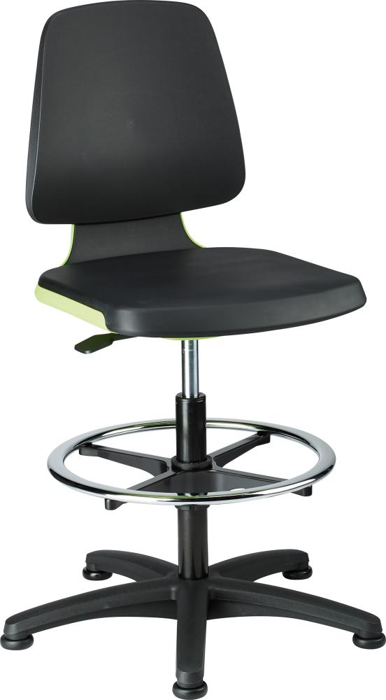 bimos Bimos Arbeitsstuhl Labsit 3, PU grün Sitzhöhe 520-770 mm