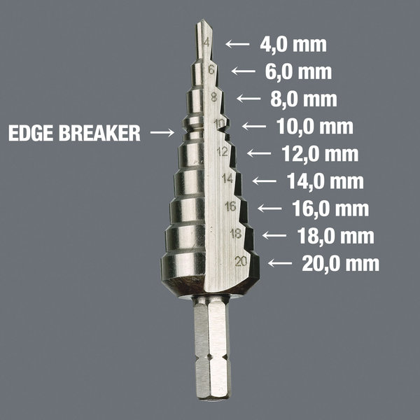 Stepped drill bit