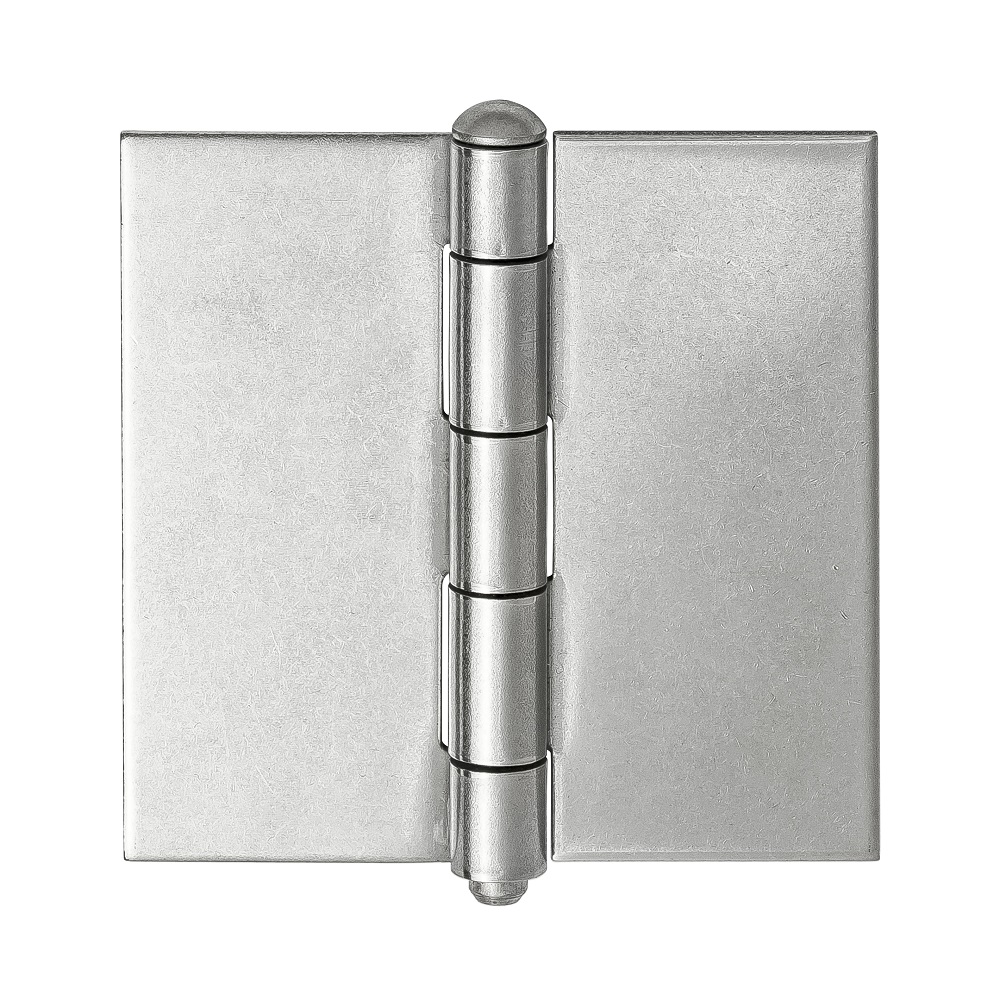 Vormann Scharnier kantig 75x75mm Edelstahl V2A ungebohrt 010614075U, Scharnier, Metall, Silber, Türscharnier, Hinge