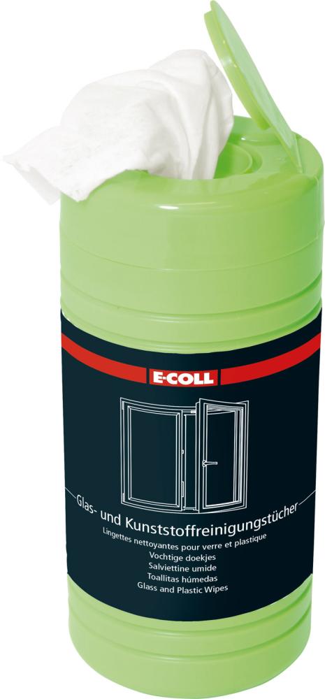 E-COLL Wischtuch für Glas und Kunststoff, 80 TücherE-COLL