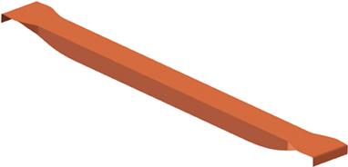 META Tiefenauflage RAL 2001 für Regaltiefe 1100 mm Tragkraft 1100kg p.Paar Meta MULTIPAL