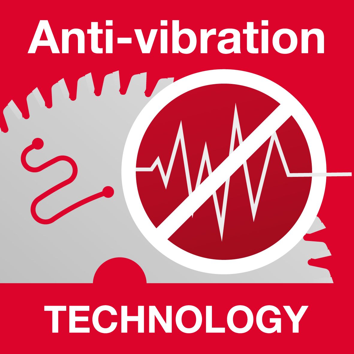 anti-vibration, technik, säge, rot, kreis